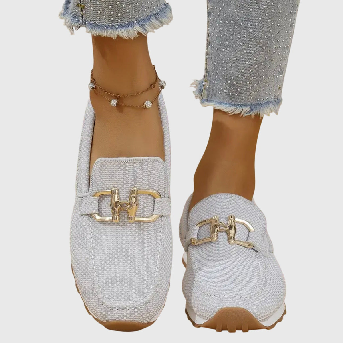 Loafers Blue Mesh Platform Slip-On Women's – Casual, Office, Comfort, Everyday, Gift
