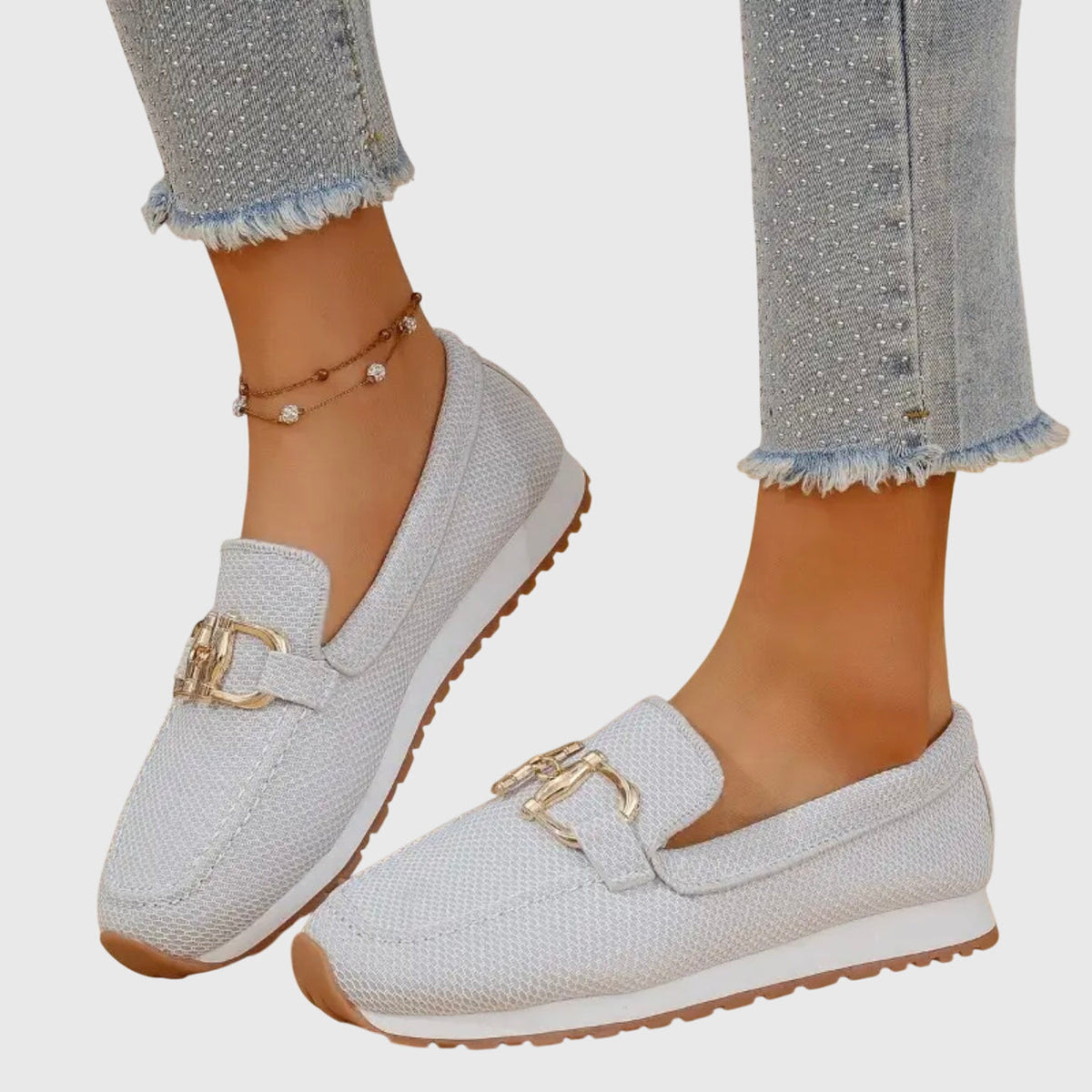 Loafers Blue Mesh Platform Slip-On Women's – Casual, Office, Comfort, Everyday, Gift