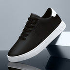 Low-Top Sneakers Men's White Lace-Up Breathable Skate Shoes – Casual, Everyday · Faylori