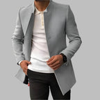 Men's Blazer Single-Breasted Stand Collar Slim Fit Jacket – Office, Casual, Formal, Gift