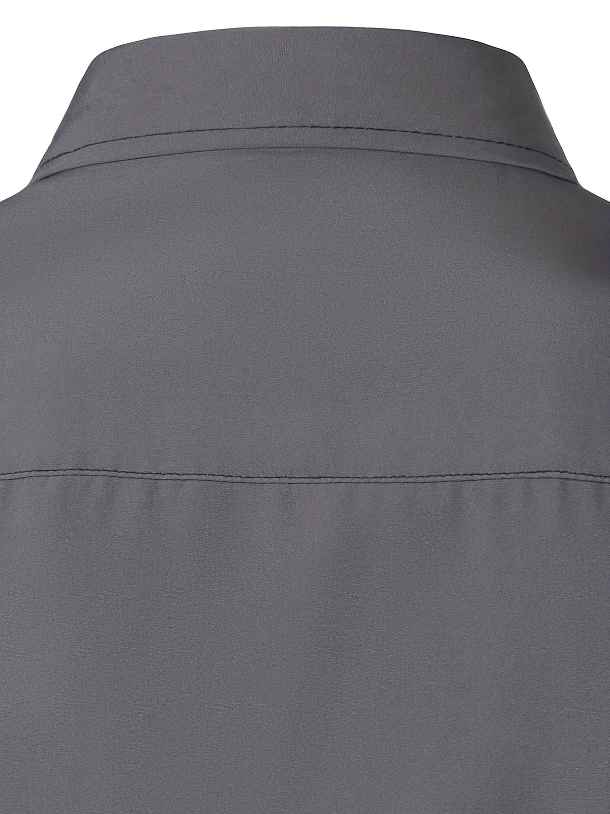 Men's Button-Up Shirt Long Sleeve Black Contrast-Trim Collar – Casual, Office, Holiday, Gift