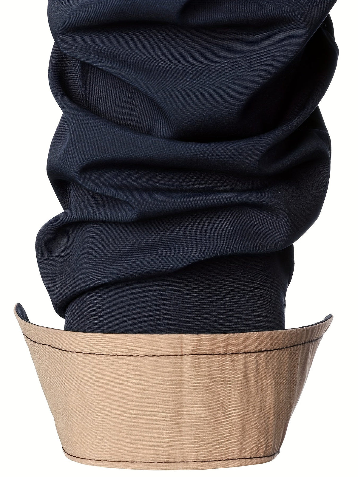 Men's Button-Up Shirt Long Sleeve Black Contrast-Trim Collar – Casual, Office, Holiday, Gift