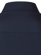 Men's Button-Up Shirt Long Sleeve Black Contrast-Trim Collar – Casual, Office, Holiday, Gift