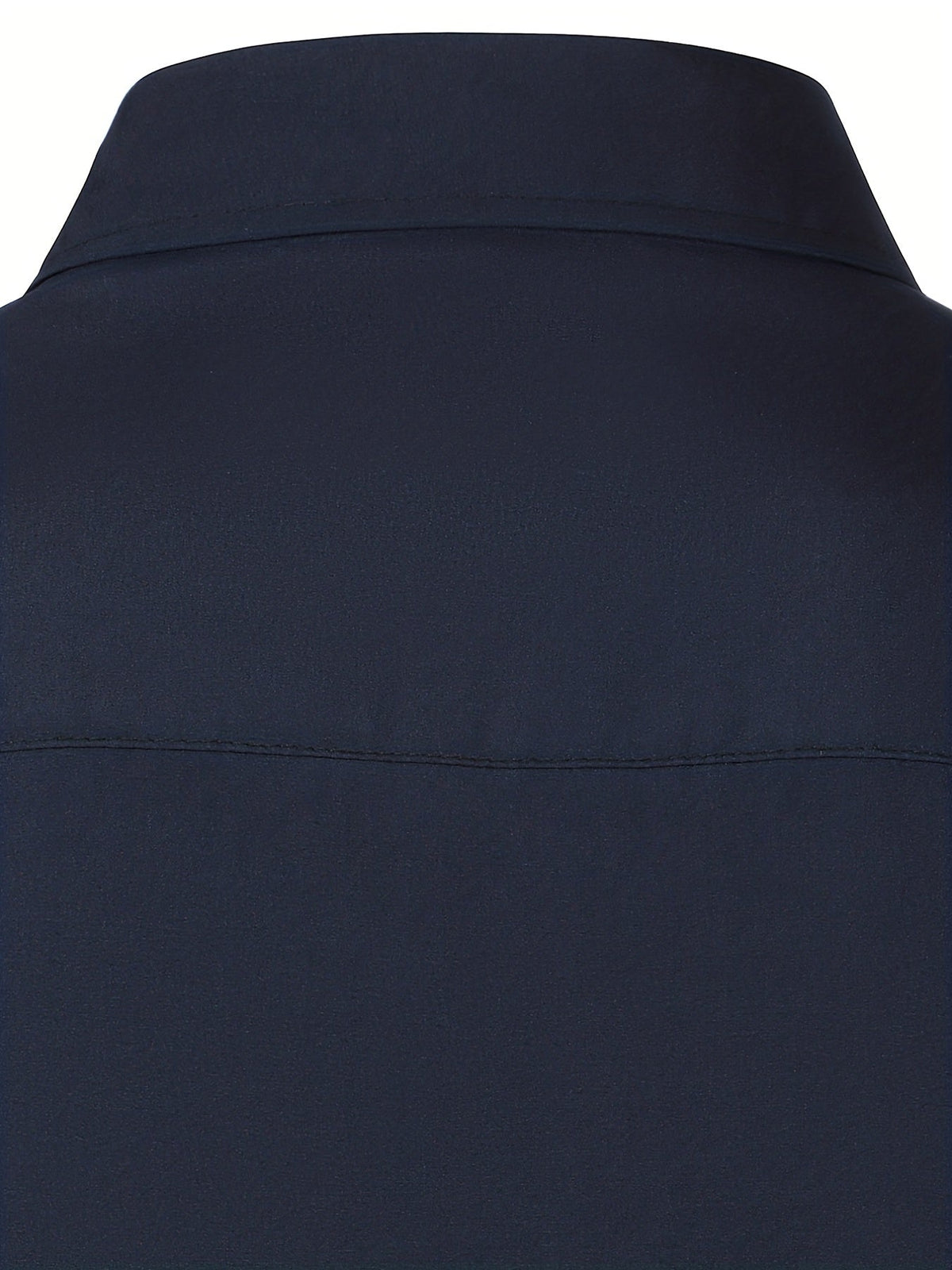 Men's Button-Up Shirt Long Sleeve Black Contrast-Trim Collar – Casual, Office, Holiday, Gift