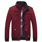 Men's Field Jacket Stand Collar Zip-Up Cotton with Multiple Pockets – Casual, Office, Holiday, Gift