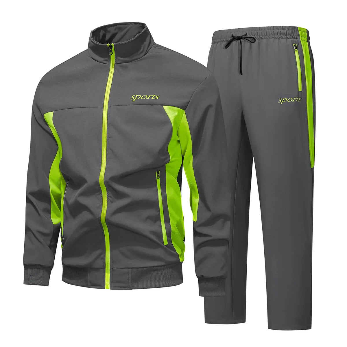 Men's Full-Zip Tracksuit Set | Stand Collar-Faylori