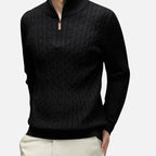Men's Half-Zip Sweater | Cable Knit-Faylori