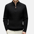 Men's Half-Zip Sweater | Cable Knit-Faylori