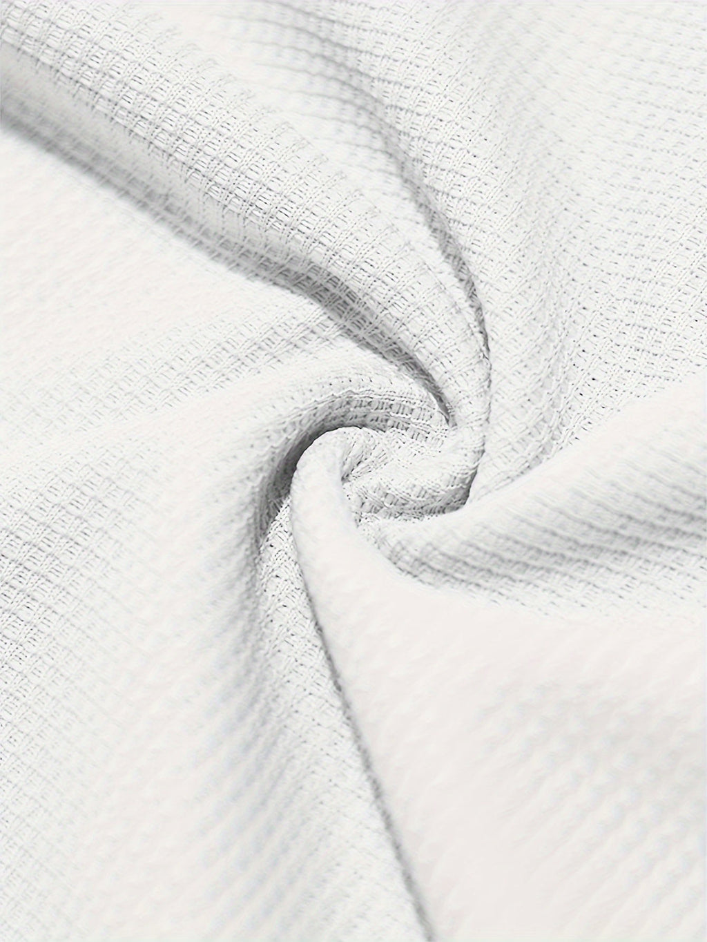 Men's Henley Shirt Long-Sleeve Waffle Knit White Button Placket – Casual, Office, Holiday, Gift