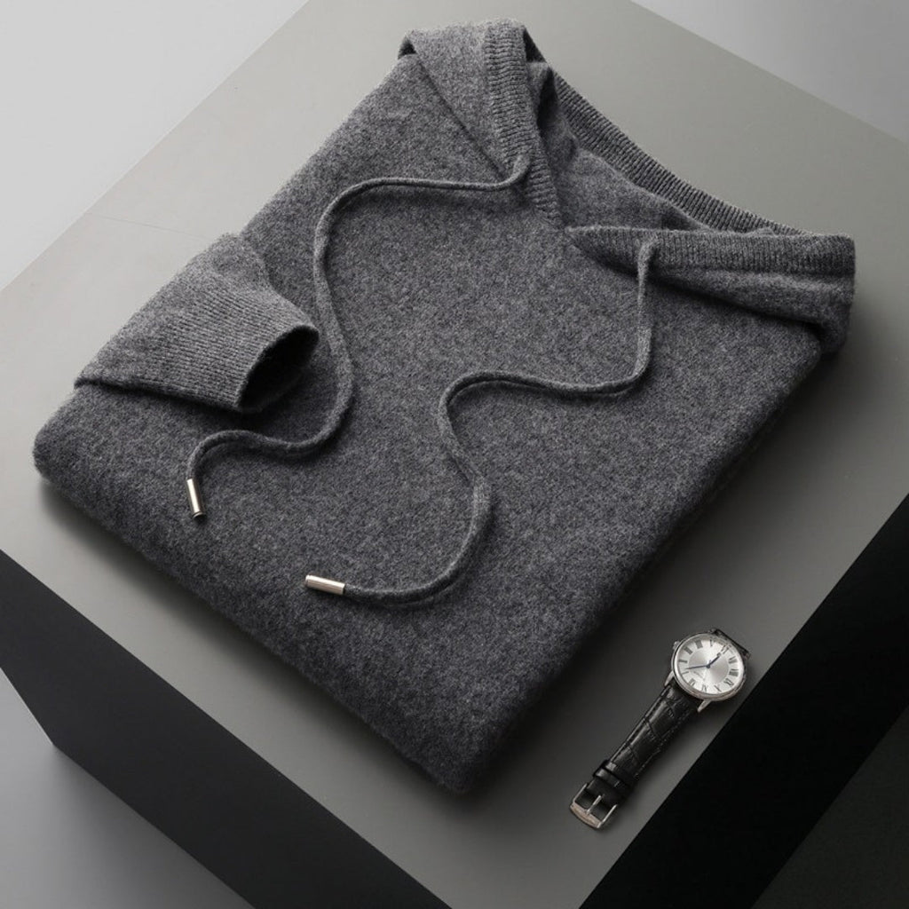 Men's Knit Hoodie | Drawstring Hood-Faylori