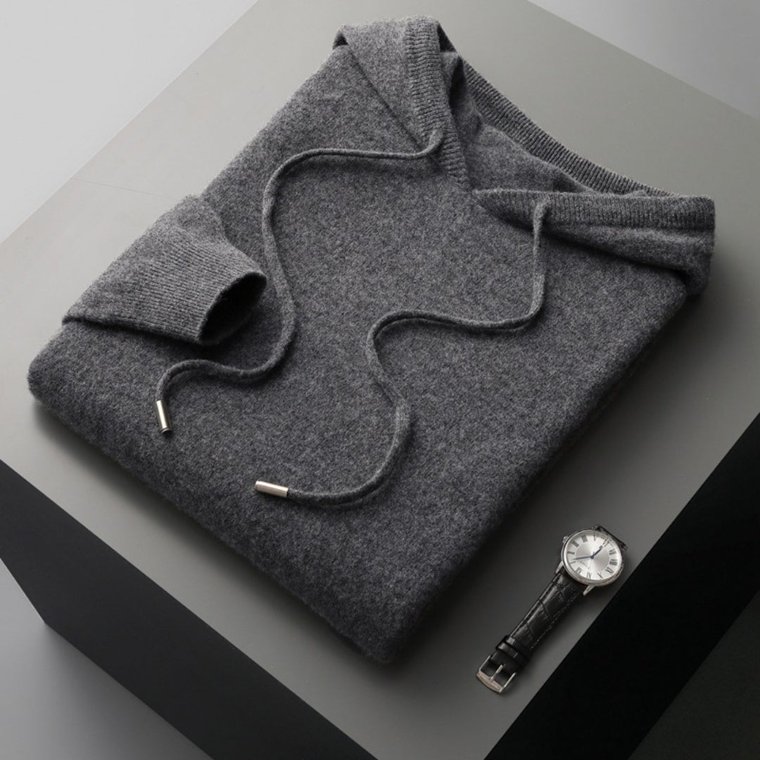 Men's Knit Hoodie | Drawstring Hood-Faylori