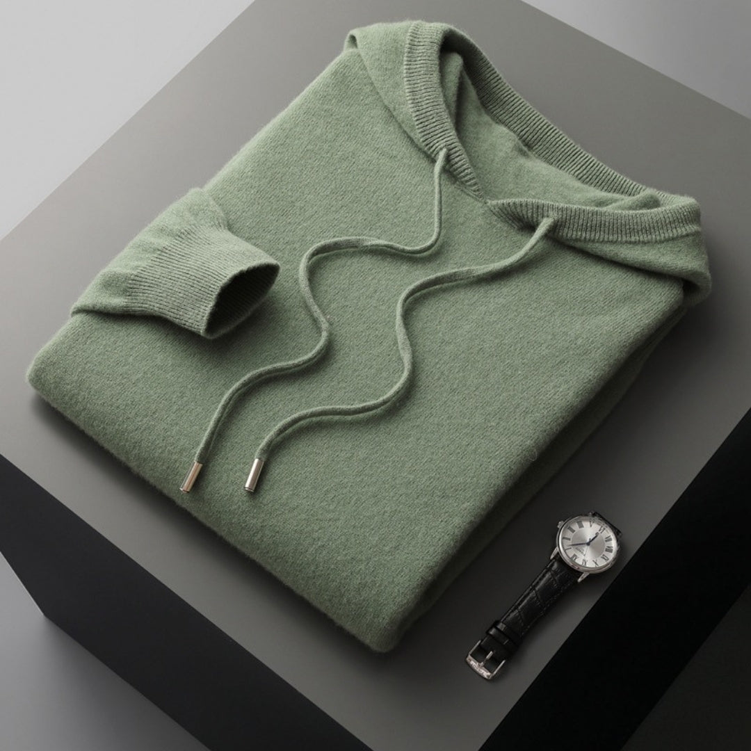 Men's Knit Hoodie | Drawstring Hood-Faylori