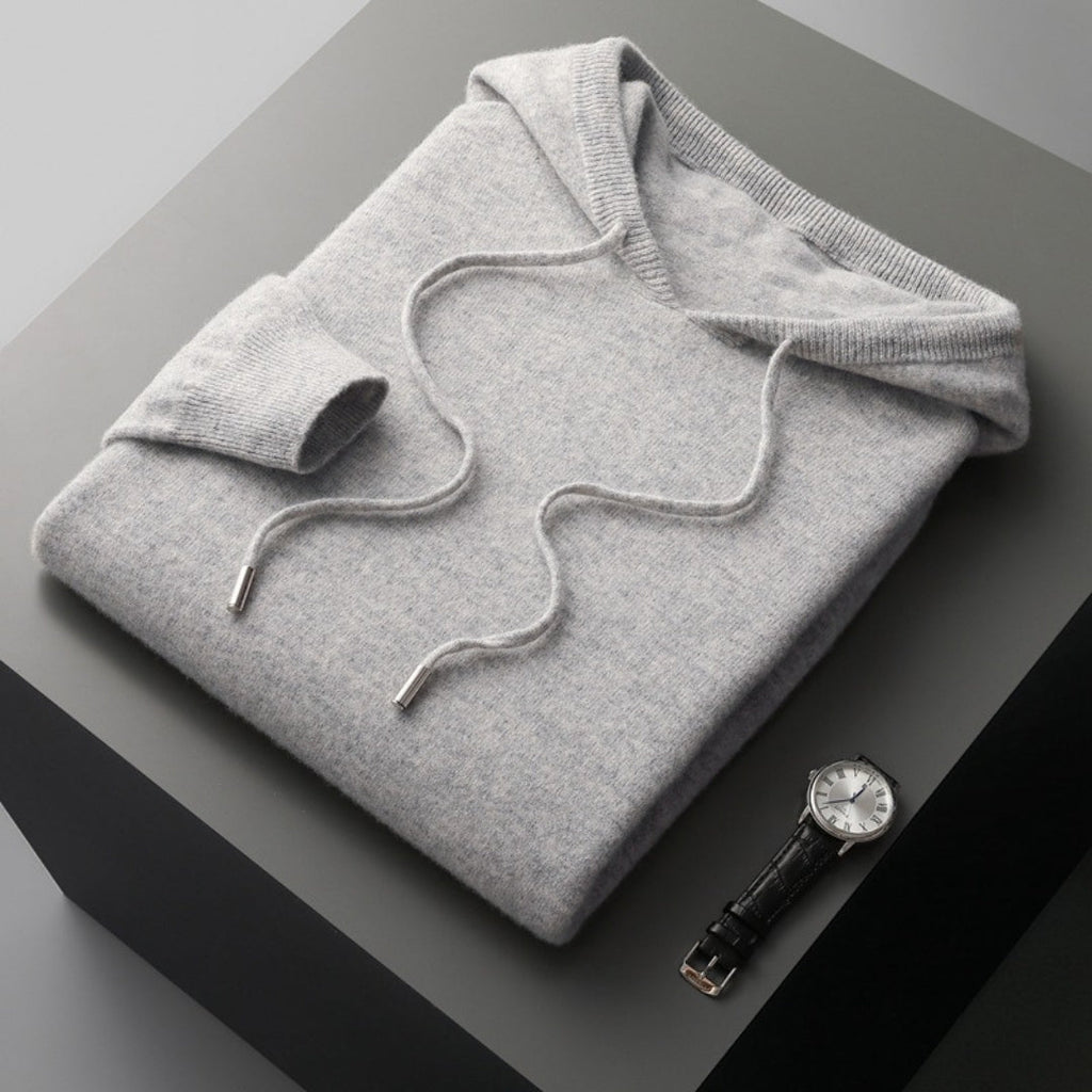 Men's Knit Hoodie | Drawstring Hood-Faylori