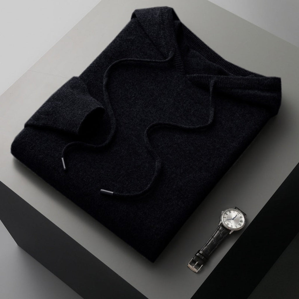 Men's Knit Hoodie | Drawstring Hood-Faylori