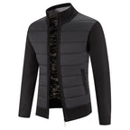 Men's Knitted Cardigan Jacket Zip-Front Stand Collar Fleece Lined Sweater Coat – Casual, Office, Winter Gift