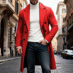 Men's Long Overcoat Double-Breasted Lapel Trench Coat – Office, Casual, Winter, Gift