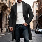 Men's Long Overcoat Double-Breasted Lapel Trench Coat – Office, Casual, Winter, Gift