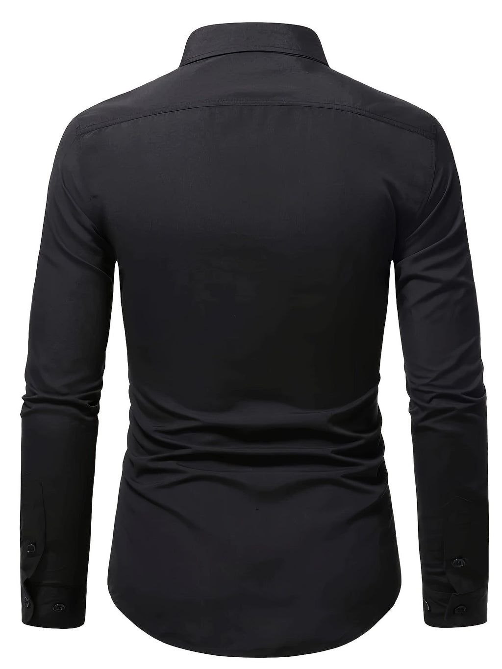 Men's Long-Sleeve Dress Shirt Button-Up Multicolored Slim Fit – Office, Formal, Casual, Gift