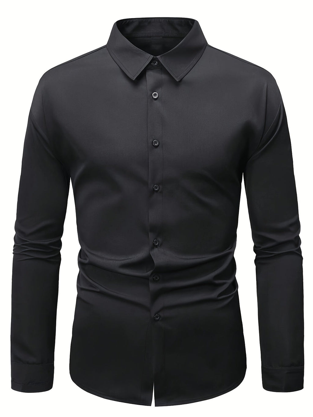Men's Long-Sleeve Dress Shirt Button-Up Multicolored Slim Fit – Office, Formal, Casual, Gift
