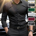 Men's Long-Sleeve Dress Shirt Button-Up Multicolored Slim Fit – Office, Formal, Casual, Gift