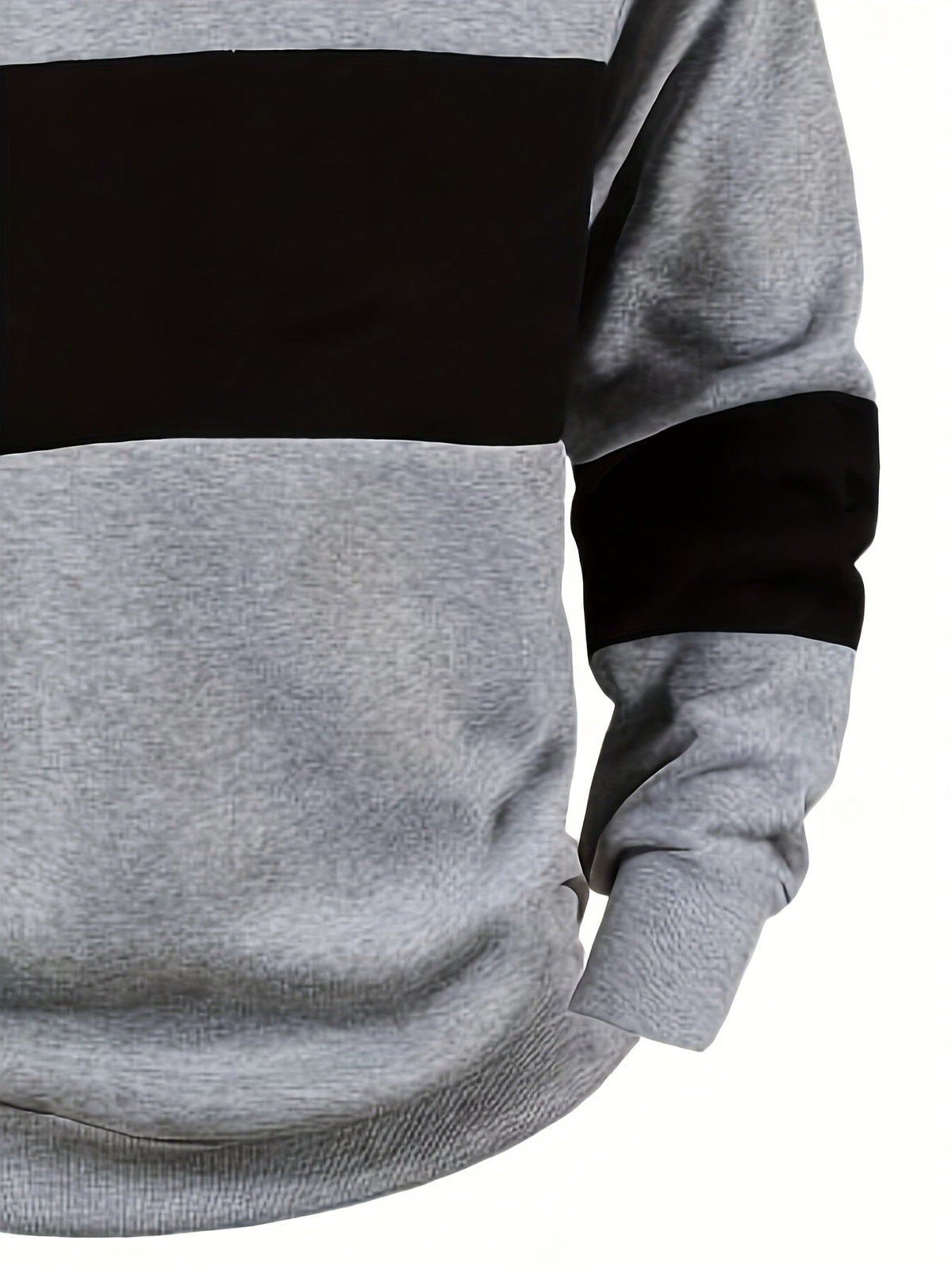 Men's Long Sleeve Polo Shirt Color-Block Black White Button Collar – Casual, Office, Gift