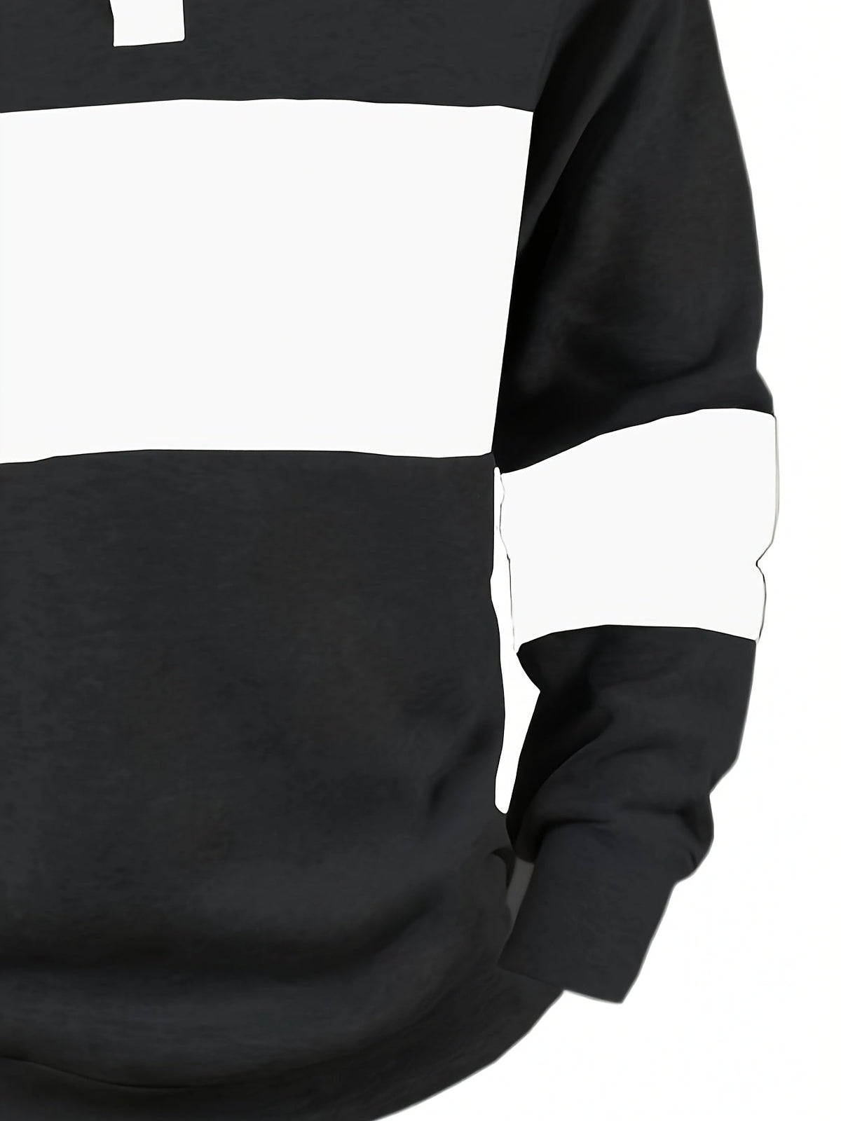 Men's Long Sleeve Polo Shirt Color-Block Black White Button Collar – Casual, Office, Gift