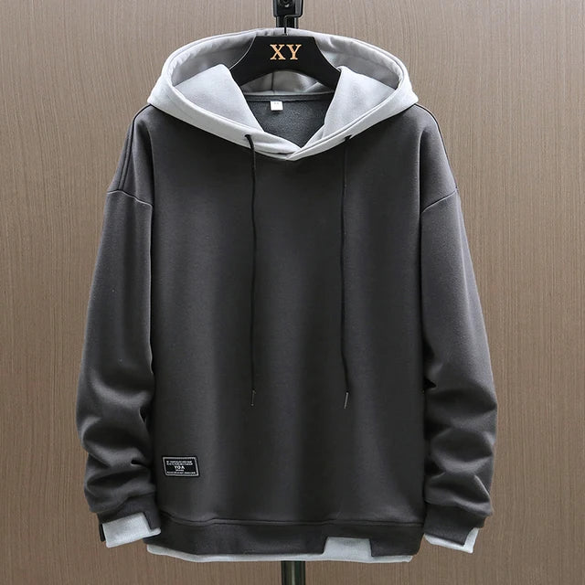 Men's Pullover Hoodie | Two-Tone Drawstring-Faylori