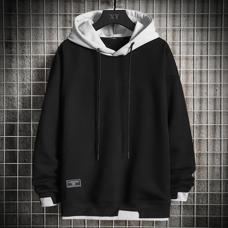 Men's Pullover Hoodie | Two-Tone Drawstring-Faylori
