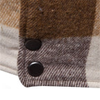 Plaid Flannel Shirt Jacket Men's Button-Up Shacket with Chest Pockets – Casual, Winter Layering