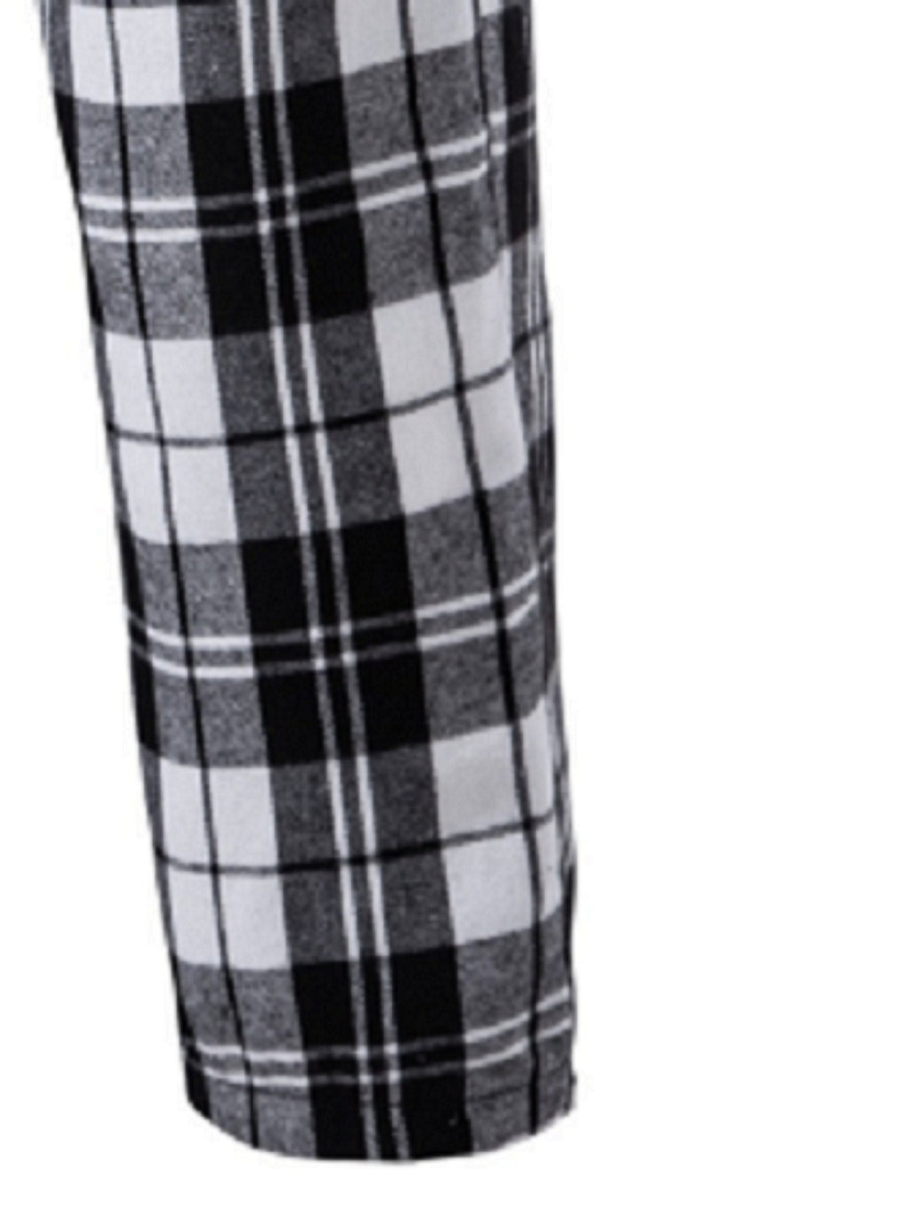 Plaid Lounge Pants Men's Black White Drawstring Relaxed Fit – Casual, Loungewear, Everyday, Gift