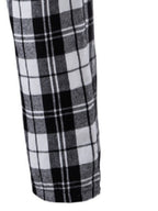 Plaid Lounge Pants Men's Black White Drawstring Relaxed Fit – Casual, Loungewear, Everyday, Gift
