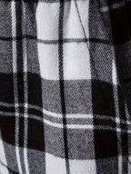 Plaid Lounge Pants Men's Black White Drawstring Relaxed Fit – Casual, Loungewear, Everyday, Gift