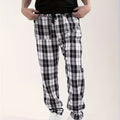 Plaid Lounge Pants Men's Black White Drawstring Relaxed Fit – Casual, Loungewear, Everyday, Gift