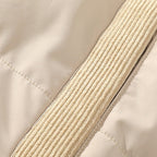 Puffer Jacket Men's Insulated Stand-Collar Corduroy Trim Zip-Up Coat – Casual, Winter Warmth