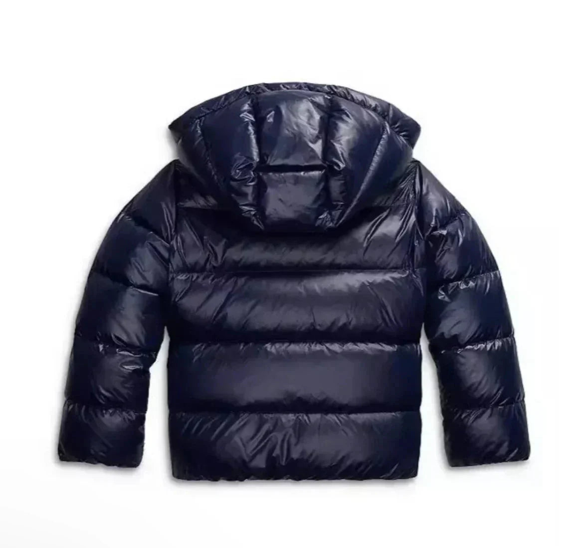 Puffer Jacket Navy Blue Hooded Glossy Women's – Casual, Winter, Everyday Outdoor