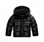 Puffer Jacket Navy Blue Hooded Glossy Women's – Casual, Winter, Everyday Outdoor
