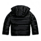 Puffer Jacket Navy Blue Hooded Glossy Women's – Casual, Winter, Everyday Outdoor