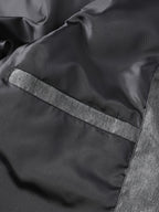 Puffer Vest Men's Insulated Stand-Collar Gray Zip-Pocket – Casual, Winter Outdoor Layering