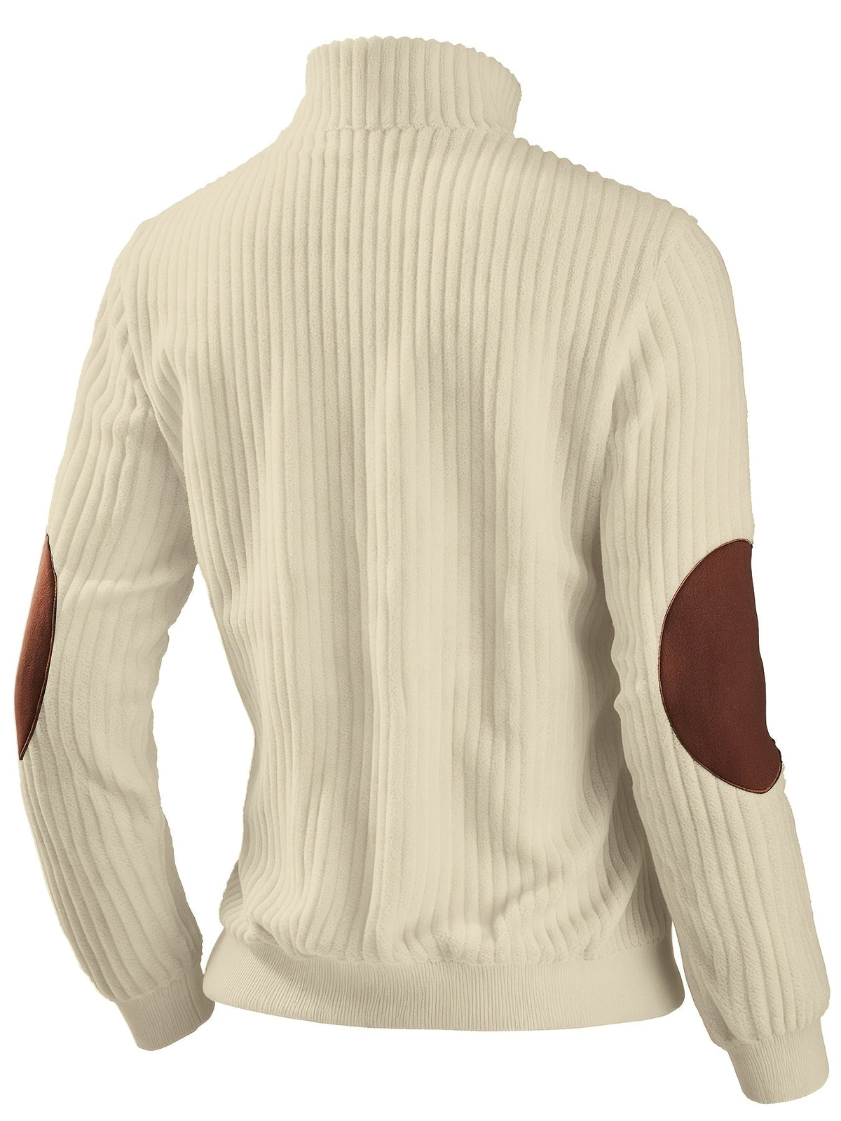 Quarter-Zip Pullover Ribbed Corduroy Women's Long Sleeve Color Block Sweatshirt – Casual, Office