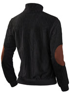 Quarter-Zip Pullover Ribbed Corduroy Women's Long Sleeve Color Block Sweatshirt – Casual, Office
