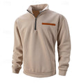 Quarter-Zip Pullover Sweatshirt Men's Stand Collar Long Sleeve – Casual, Office, Holiday, Gift