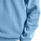 Quarter-Zip Sweatshirt Men's Stand Collar Pullover Navy Blue – Casual, Office, Gift