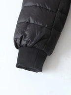 Quilted Longline Puffer Coat Women's Black Fleece-Lined Zip-Up – Winter, Casual, Everyday Outerwear