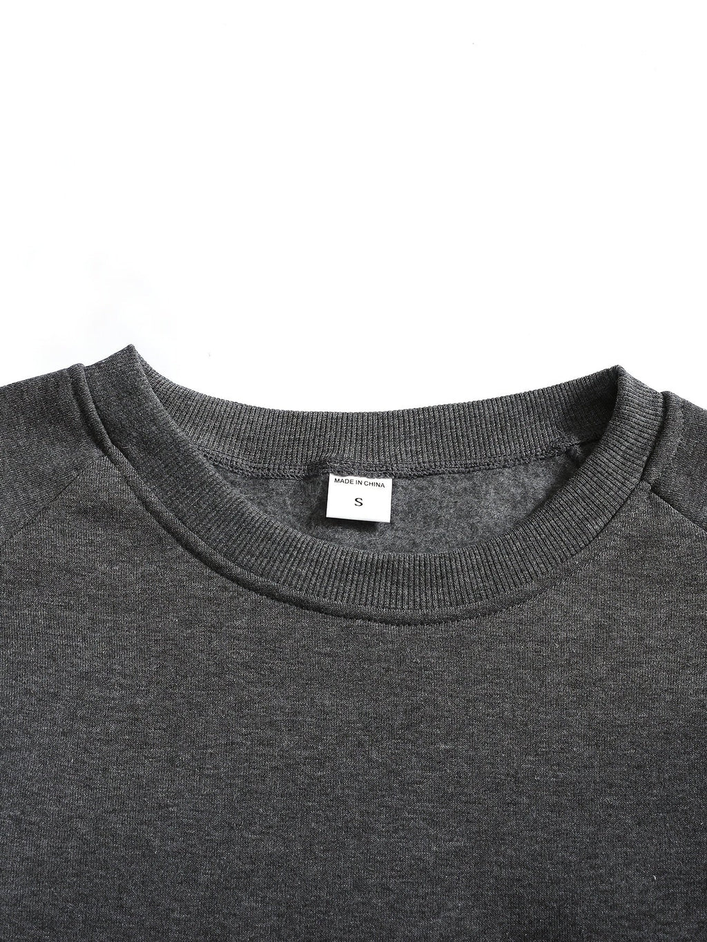Raglan Crew Neck Sweatshirt Men's Gray Black Colorblock Pullover – Casual, Everyday Layering