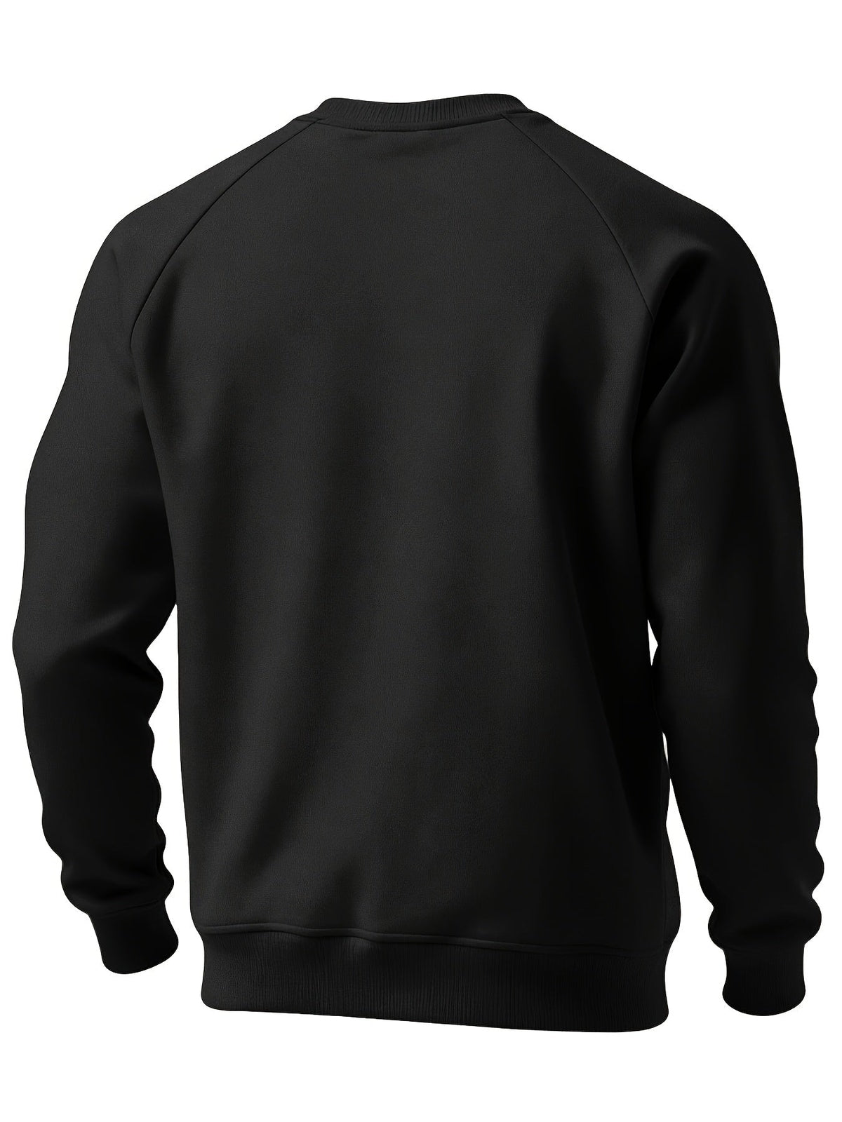Raglan Crew Neck Sweatshirt Men's Gray Black Colorblock Pullover – Casual, Everyday Layering
