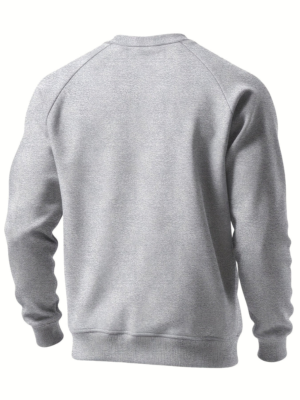 Raglan Crew Neck Sweatshirt Men's Gray Black Colorblock Pullover – Casual, Everyday Layering
