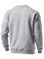 Raglan Crew Neck Sweatshirt Men's Gray Black Colorblock Pullover – Casual, Everyday Layering