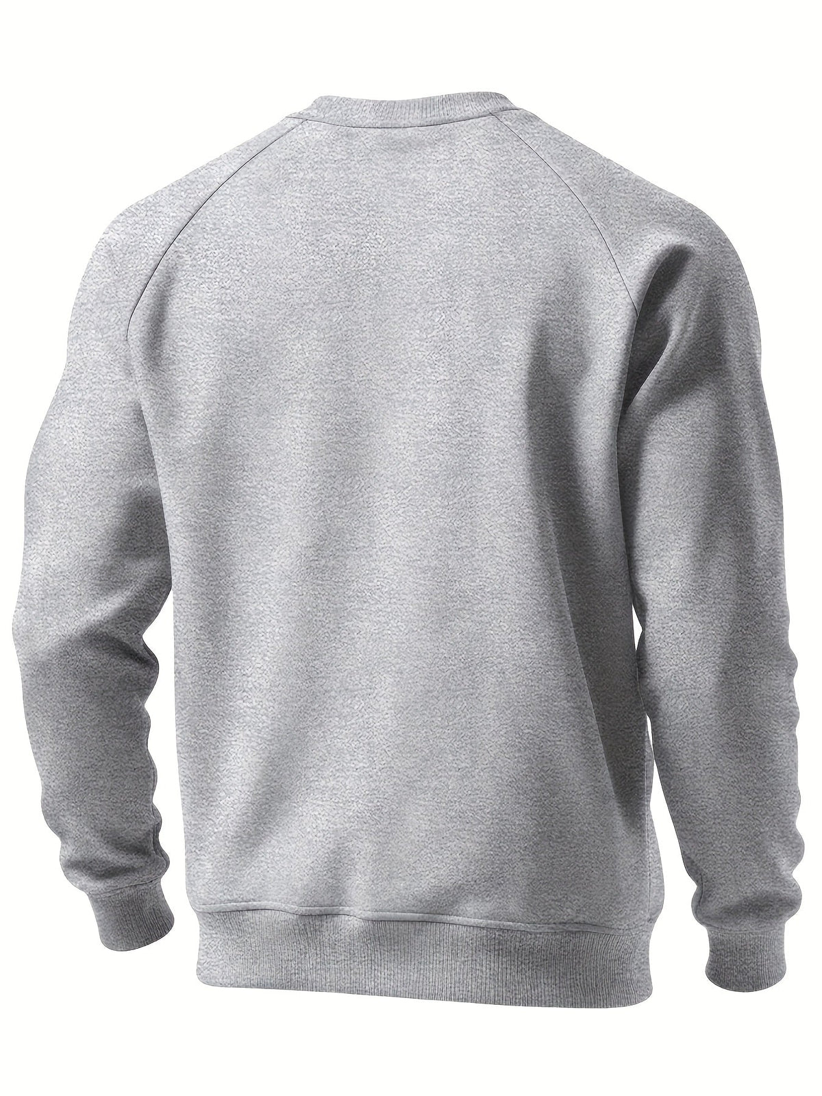 Raglan Crew Neck Sweatshirt Men's Gray Black Colorblock Pullover – Casual, Everyday Layering