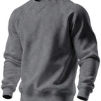 Raglan Crew Neck Sweatshirt Men's Gray Black Colorblock Pullover – Casual, Everyday Layering