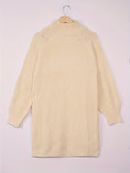 Ribbed Knit Sweater Dress Women's Half-Turtleneck Oversized Long Sleeve – Casual, Office, Holiday, Gift